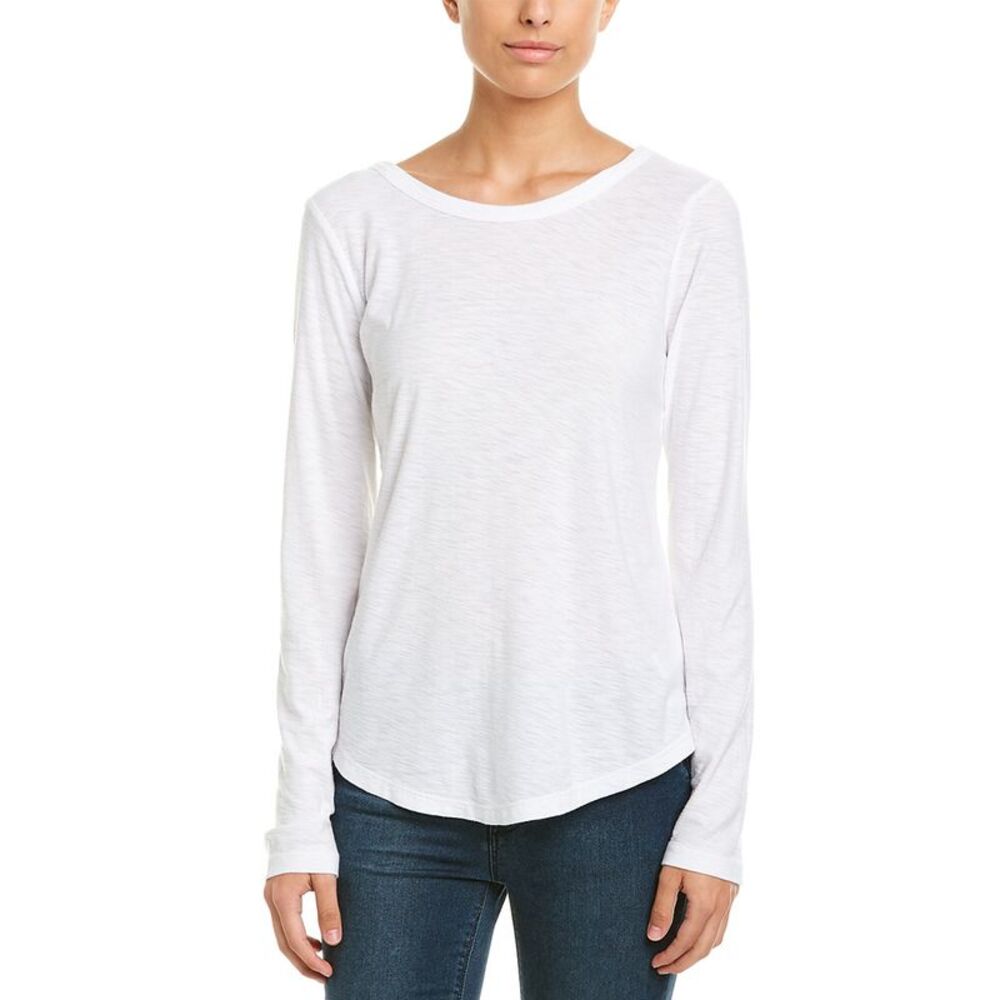 James Perse Womens  Ballet T-Shirt, White